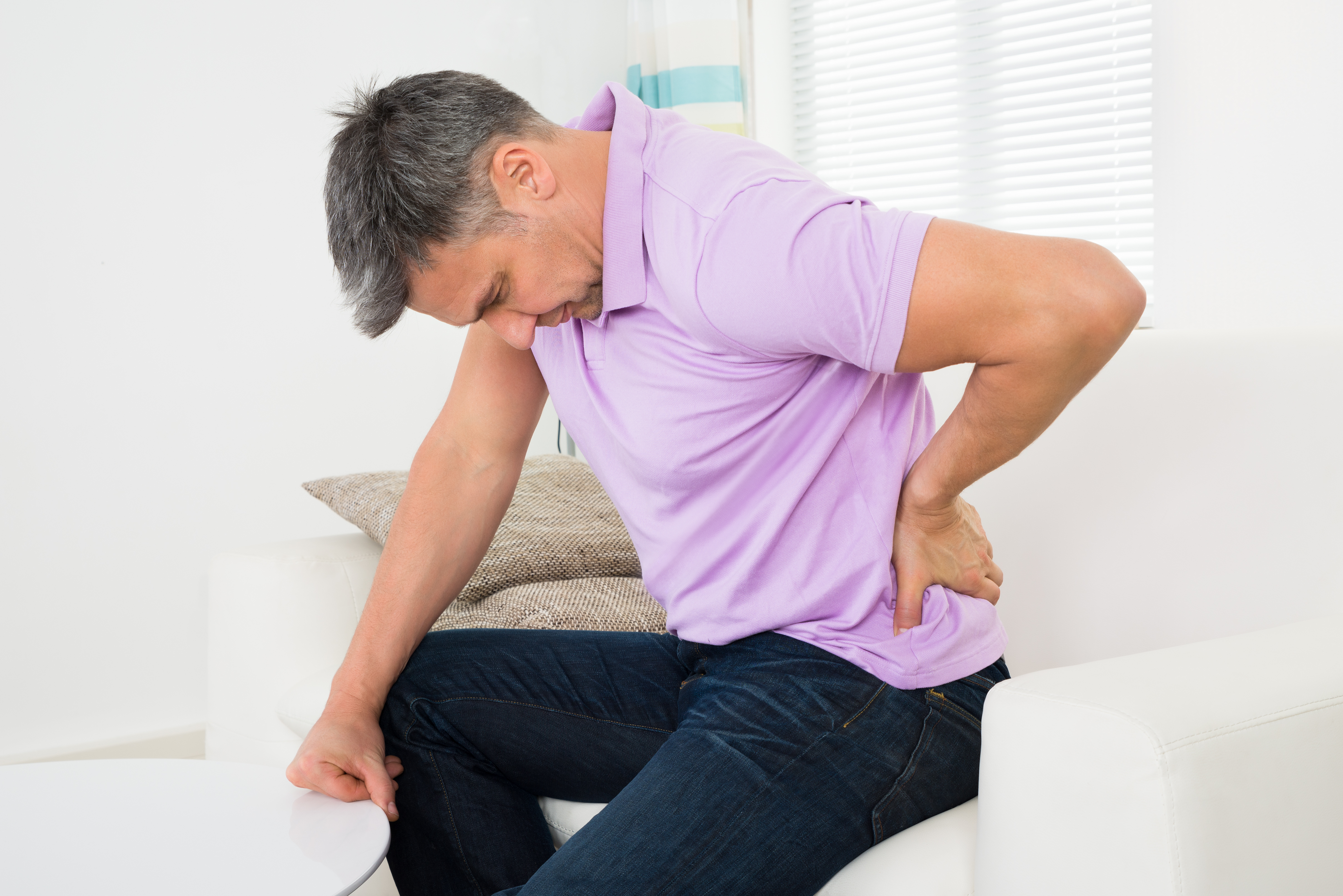 Man with low back pain